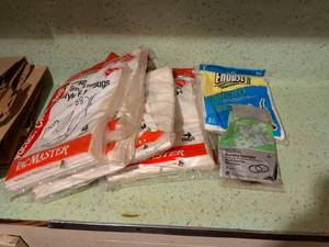 lot 520 image: Lot of Vacuum Bags and Belts - Eureka Upright Style F G 1100 and Hoover Micro