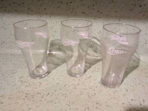 lot 566 image: Coca-Cola Coke Glass Tumblers 3-Pack