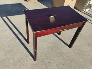 lot 13 image: Wood Writing desk 30h34w