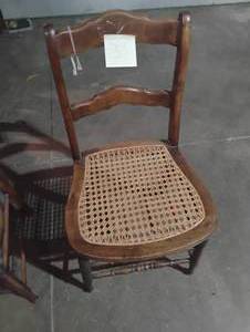 lot 31 image: Pair of wooden chairs