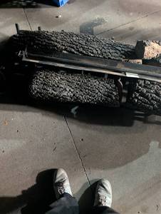 lot 46 image: Heavy Duty Steel Firewood grate and log holder