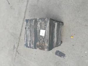 lot 51 image: Dark wooden crate