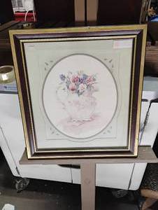 lot 58 image: Picture of flowers in a pot