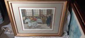 lot 2036 image: Classic painting - The Plantiff and the defendant by britush artist walter dendy sadler