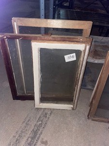 lot 108 image: old vintage windows different sizes