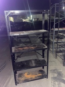 lot 112 image: metal storagedisplay shelves