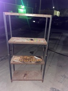 lot 113 image: metal storagedisplay shelves