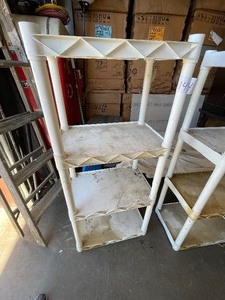 lot 144 image: 4 Teir Pastic Shelf.
