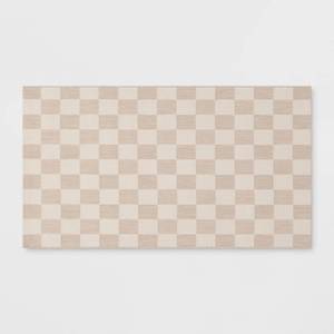 lot 21077 image: 311x55 Checkered Rectangular Indoor Outdoor Area Rug - Room Essentials - Retail $35