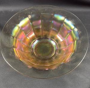 lot 6 image: Amazing Carnival Glass Serving Bowl ( approximately 12 inches Diameter)