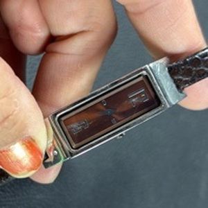 lot 18 image: DNKY Leather Strap Watch