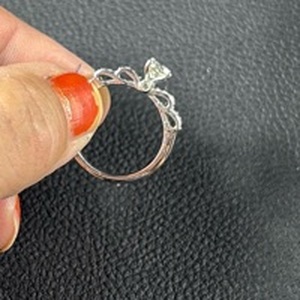 lot 25 image: 925 Silver Ring with Clear Stones