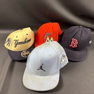 lot 26 image: 4) Sports Embroidered Ball Caps