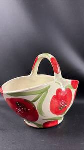 lot 37 image: Basket Shaped Pottery Planter Made in Spain
