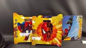 lot 79 image: Shiny Spider-Man Toy Chest pieces ready for assembly with your hardware.