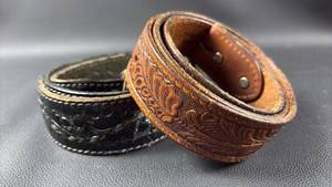 lot 128 image: 36 inch Vintage Leather Belts