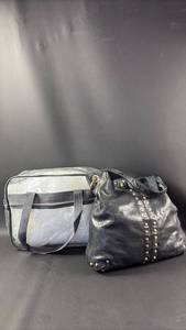 lot 145 image: Transparent Bag with Gray Straps and Micheal Kors Shoulder Bag with Studs