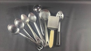 lot 193 image: Restaurant Quality Utensils Stainless Steel with Hanging Loops