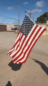 lot 203 image: American Flag 50 Stars Red White Blue