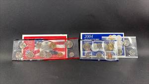 lot 225 image: United States Mint Uncirculated Coin Sets 2003 Denver and 2004 Philadelphia