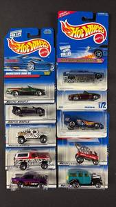 lot 232 image: 10) Hot Wheels Mattel Die Cast Metal Toy Cars Lot in Original Blister Packs