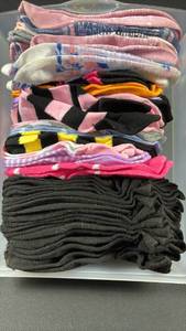 lot 240 image: Large Bundle Lo Cut Socks Assorted Patterns and Colors Ladies 7-9