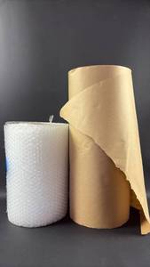 lot 241 image: Bubble Wrap and Kraft Paper Roll Shipping Packaging Supplies Lot