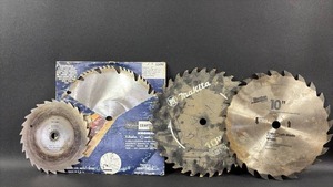 lot 242 image: Saw Blade Lot Makita Disston Kramede Craftsman 10 inch and 3 Inch