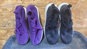 lot 304 image: Like New Appear To Be Size 8 Purple Sock Shoes and Navy Sock Shoes Size 8 Slightly Used