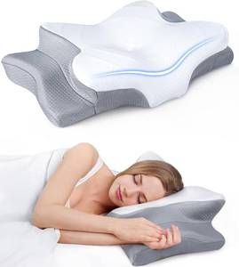 lot 8011 image: Pain-Relief Cooling Pillow for Neck Support - Adjustable Cervical Foam