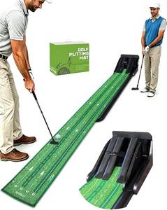 lot 8016 image: Indoor Putting Green   Uphill Putts, Auto Ball Return Golf Mat