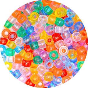 lot 8034 image: Eppingwin Beads and Bead assortments 1500 Pony Beads-Transparent Mixed) Per Bag