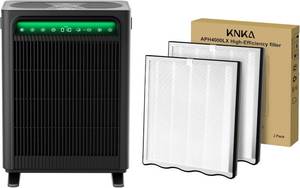 lot 8035 image: APH4000 Air Purifier Black with Genuine Standard Replacement Filter 2-Pack