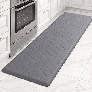 lot 8071 image: Kitchen Mats for Floor, Long Anti Fatigue Cushioned Mat, Grey