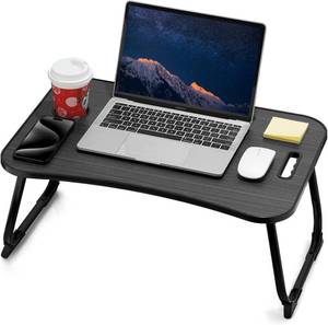 lot 8073 image: ZEAPTAC Laptop Bed Desk, Foldable Lap Table with Cup Holder, Tablet Slot