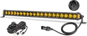 lot 8074 image: 20 Inch Yellow LED Light Bar Single Row with Wiring Harness