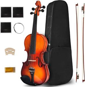 lot 8075 image: CVN-300 44 Violin for Beginners Full-Size Fiddle Kit with Case, Bow