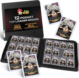 lot 8083 image: FunGuys Toploader Binder, 384 12-Pocket Card Binder for YugiohMTGTCG