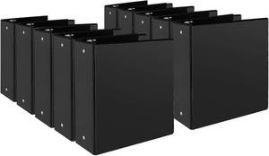 lot 8085 image: CIXILDTS 3-Inch Ring Binder, Round Ring, Letter Size, 10 Packs, Black