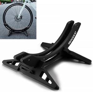 lot 8114 image: Bike Stand Rack - Universal Adjustable Bicycle Parking, 30-80mm Tires, Black