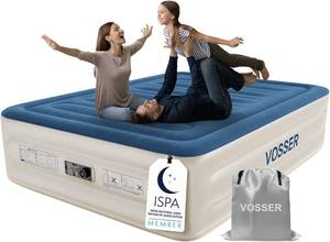 lot 8120 image: VOSSER Matelas gonflable lit avec pompe    lev  45,7 cm, rangement