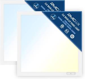 lot 8131 image: 2x2 LED Drop Ceiling Light Panel,6000LM Sensor-Ready,ETL 2 Pack