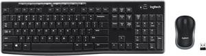 lot 8132 image: Logitech MK270 Full Size Wireless Keyboard and Mouse Combo - Black