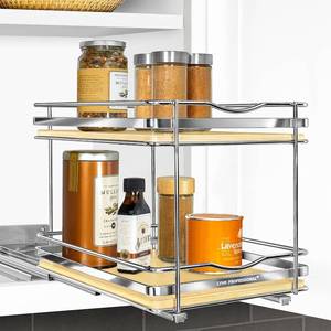 lot 8140 image: LYNK PROFESSIONAL  lite Pull-Out Spice Organizer for Cabinets 8-38 2-Tier