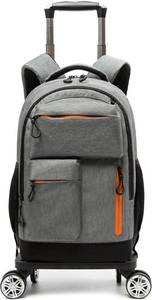 lot 8143 image: HTgroce Rolling Backpack with Wheels for Boys - Laptop Luggage Travel Case