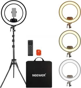 lot 8147 image: NEEWER RB18B 18 Ring Light, Wireless Professional Edge Lit Lighting