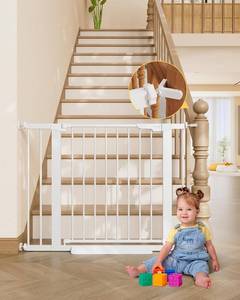 lot 8155 image: InnoTruth 29.6-39.1 in Wide Baby Gate for Stairs and Doorways, White