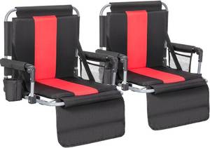 lot 8157 image: ALPHA CAMP Extra Wide Padded Stadium Seats for Bleachers with Back Support