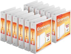 lot 8168 image: Cardinal 3-Ring Binders, 2, 475-Sheet, ClearVue, White, 12-Pack (90641)