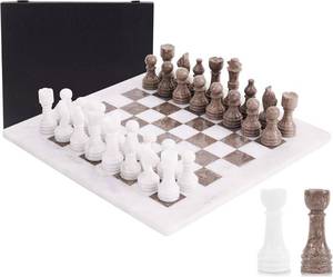 lot 8174 image: Marble Range Marble Chess Set for Adults 15 Strategic Board Game